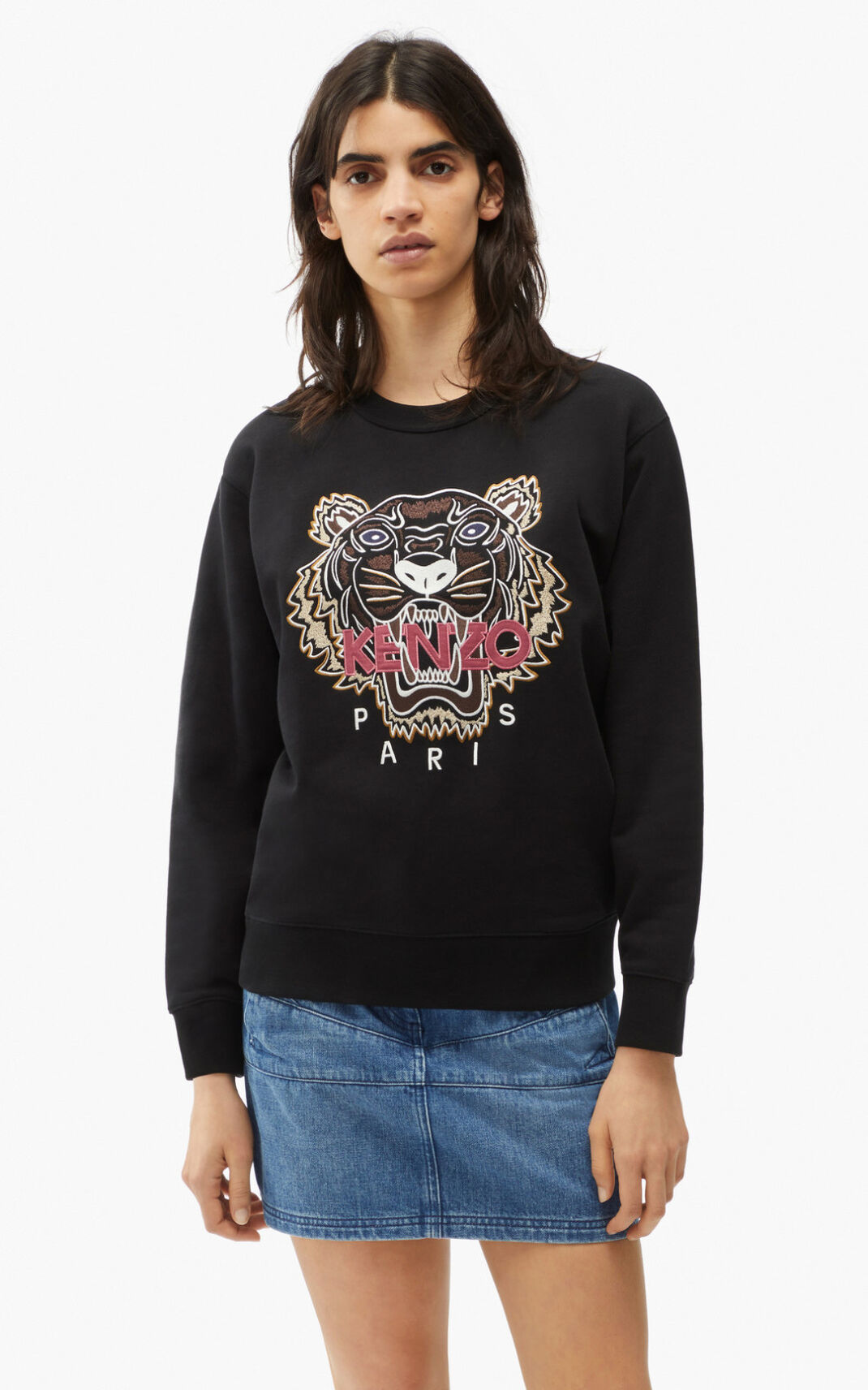 Sweat Kenzo Femme Tiger Noir XCWUS-7194